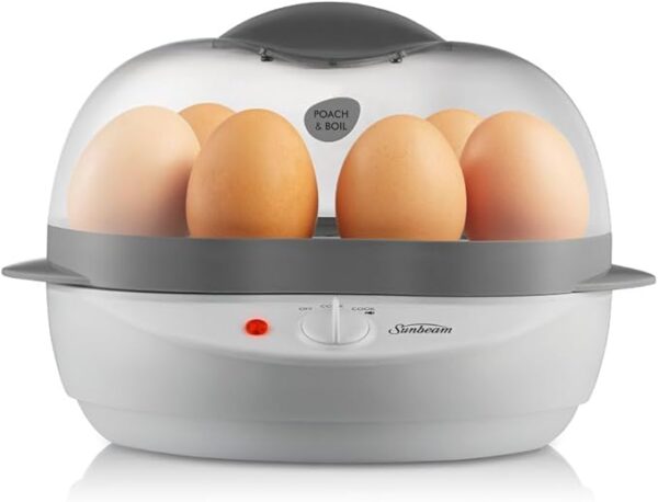 Sunbeam EC1300 Poach And Boil Egg Cooker, White