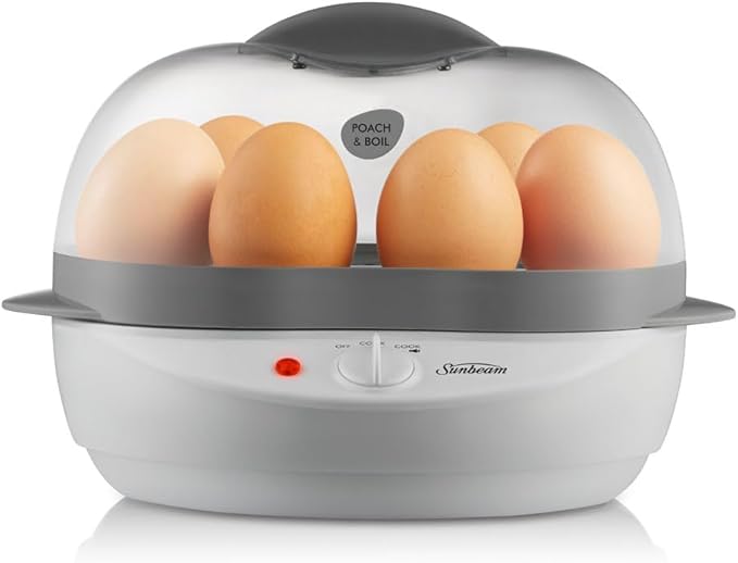 Sunbeam EC1300 Poach And Boil Egg Cooker, White