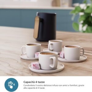 Philips HDA150/60 Turkish Coffee Machine, Traditional Flavor with Közde Cooking Function, 4 Cup Capacity, Overheating and Overflow Sensors, Touch Control Panel