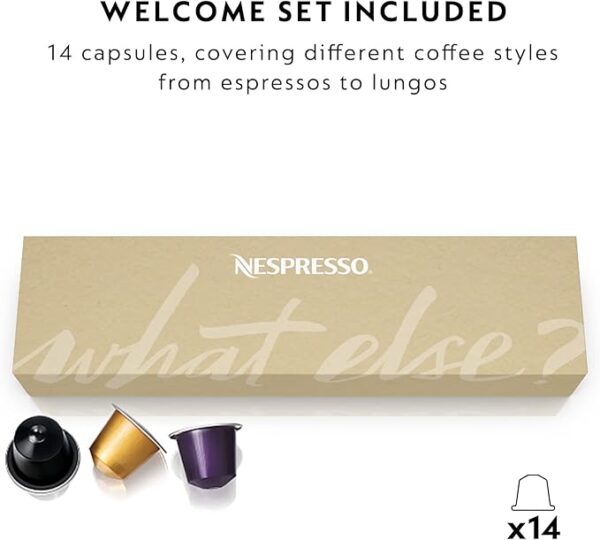 De'Longhi Nespresso Essenza Mini EN85W.SOLO, Automatic Coffee Maker, Single-Serve Capsule Coffee Machine, Welcome Set Included, Compact Design, 19 Bar Pressure, 1150W, Pure White - Image 4