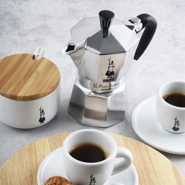 Bialetti - Moka Express: Iconic Stovetop Espresso Maker, Makes Real Italian Coffee, Moka Pot 3 Cups (4.3 Oz - 130 Ml), Aluminium, Silver - Image 7