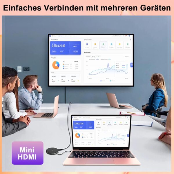 NOTODD Laptop Celeron N4020 Up to 2.8Ghz, Laptops 14 Inch Win 11 Con 5G WiFi 6+256GB SSD Expansion 1TB, BT 4.2 1920 x 1080 FHD Mini Multimedia Connection, Notebook with German Keyboard Film Gold - Image 3