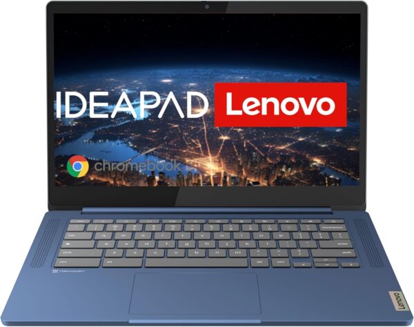 Lenovo Chromebook IdeaPad Slim 3, 14" Full HD Display | MediaTek Kompanio 520 | 4GB RAM | 64GB SSD | ARM Mali-G52 Graphics | Chrome OS | QWERTZ | Blue