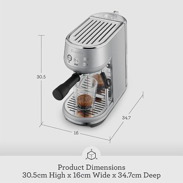 Breville the Bambino Espresso Machine, Brushed Stainless Steel, BES450BSS - Image 3