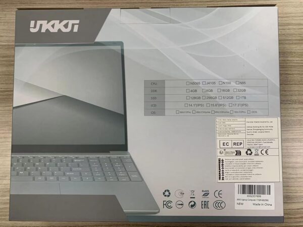 IJKKJI 17 Inch Laptop, 8GB RAM 256GB SSD Laptop with Celeron Quad Core N5095 (up to 2.9GHz), German Keyboard, IPS FHD Display, Webcam, Dual WiFi, Bluetooth 4.2, HDMI, USB 3.0, Type-C - Image 2