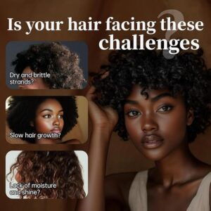 Chebe Powder for Hair Growth, Chebe Powder for Hair Growth,Chebe Hair Powder For Hair Thicker and Longer Hair All Hair Types (2PCS)