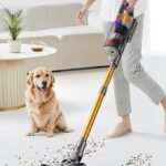 Cordless Vacuum Cleaner, 550W/45Kpa, Max 70 Mins Runtime, Self-Standing Vacuum Cleaners, Anti-Tangle Stick Vacuum with Aromatherapy, Smart Display Vacuum with 1.6L Cup for Pet Hair/Carpet/Hard Floor