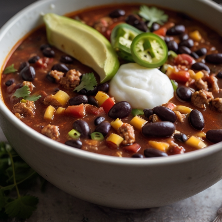 4. Turkey and Black Bean Chili