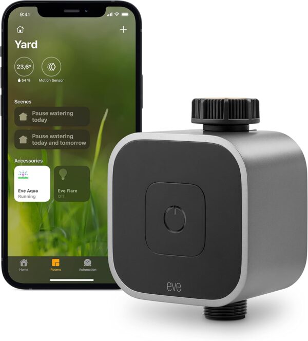 Eve Aqua (Apple Home) – Smart Water Controller for Apple Home app or Siri, irrigate Automatically with schedules, Easy to use, Remote Access, no Bridge, Bluetooth, Thread - Image 8